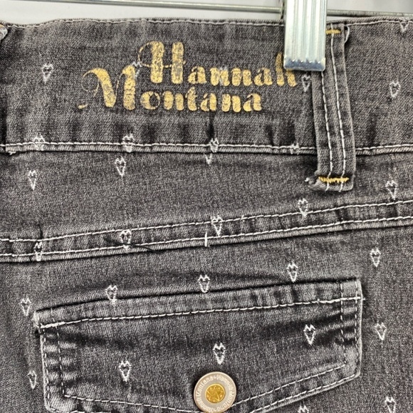 Disney Hannah Montana Jeans Girl's 12 Mid Rise Black Love Heart Denim Stretchy - Picture 9 of 16